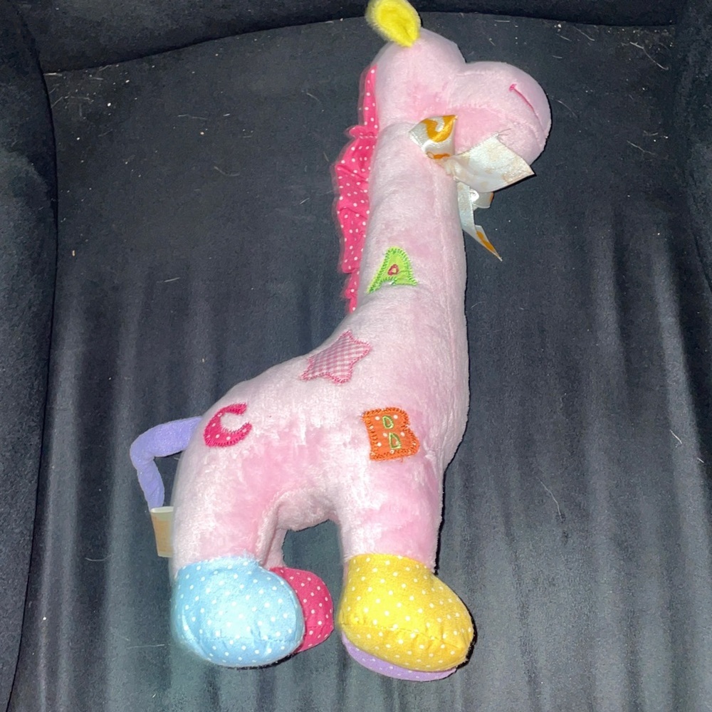 Colorful Plush Giraffe Toy for Babies - Picture 3 of 6